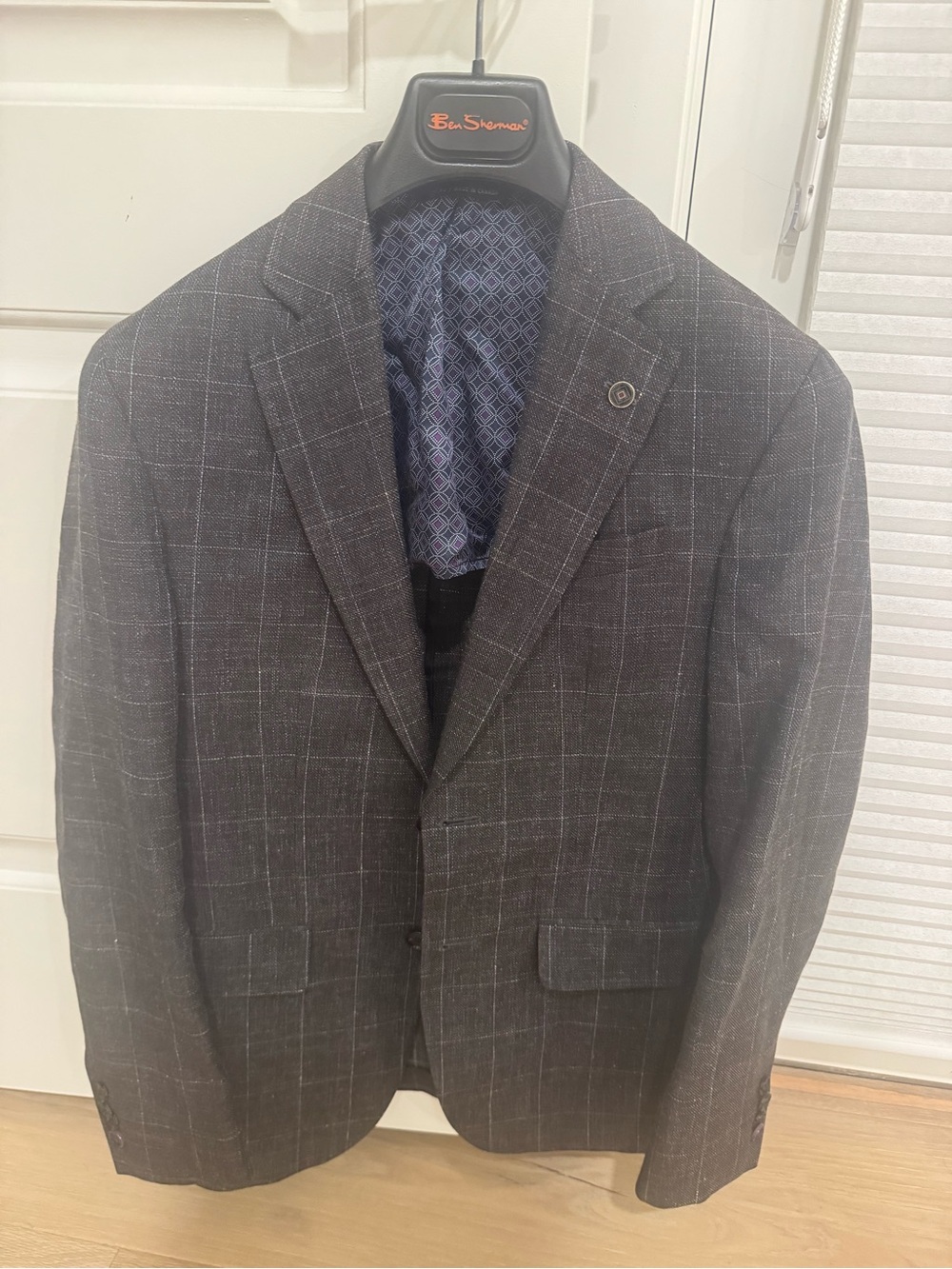 Ted Baker Endurance Charcoal Windowpane Sport Coat